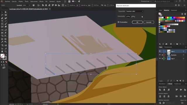 Mountain Landscape Illustration / Environment Art in Adobe Illustrator | Speed art смотреть онлайн