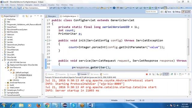 java Tutorial 11:servletclass,PrintWriter,servlet life cycle,servletconfig,destroy method смотреть онлайн