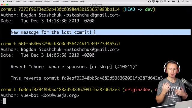 Modifying last Git commit using amend option | Advanced Git - 09 смотреть онлайн