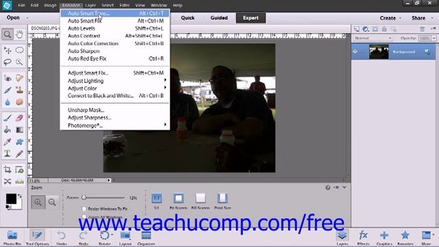 Photoshop Elements 12 Tutorial Auto Fixes Adobe Training Lesson 14.1 смотреть онлайн