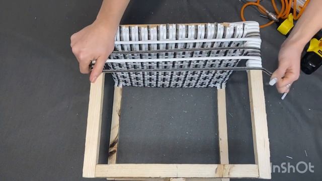 Плетения из ротанга , дровница. Weaving Rattan