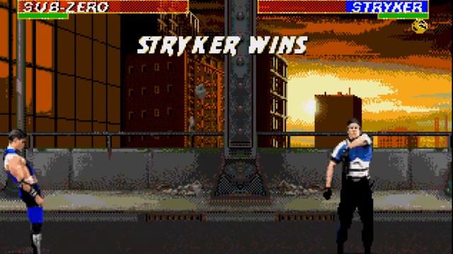 SUB-ZERO VS STRYKER - MORTAL KOMBAT 3 - SEGA GENESIS - MEGA DRIVE смотреть онлайн