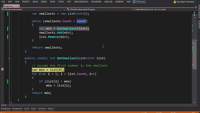 Debugging C# Code in Visual Studio | Mosh смотреть онлайн