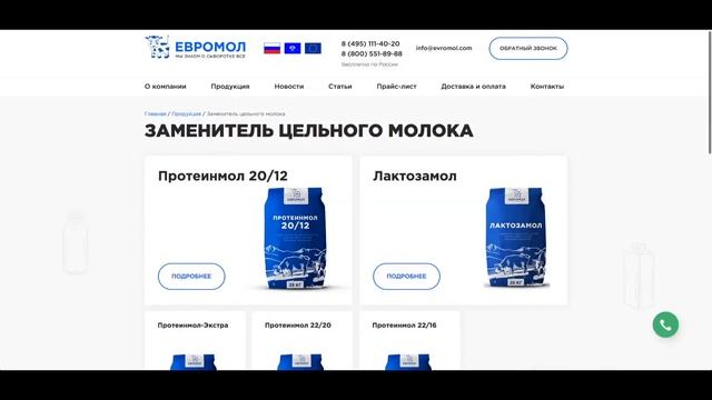 Создание сайта и дизайн упаковки для компании Евромол смотреть онлайн