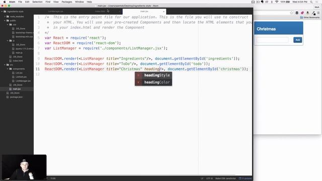 027 React App Ingredients CSS React Inline Styling Part 2 смотреть онлайн