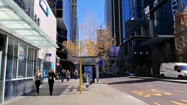 Perth Australia walking tour : St. George Terrace смотреть онлайн