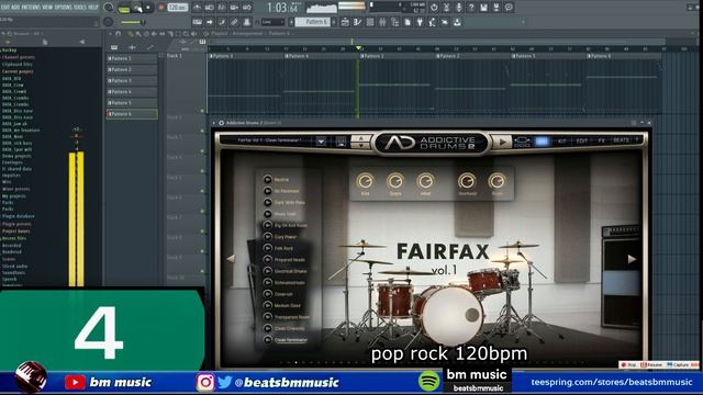 Addictive Drums 2 Pop Rock 120bpm