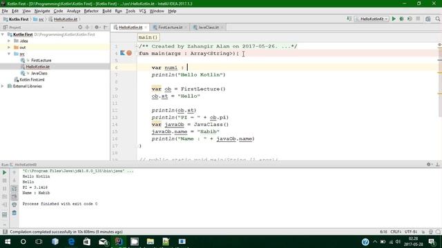 3. Kotlin programming - java to kotlin conversation with live coding(Bangla Tutorial) смотреть онлайн