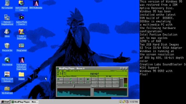 Never by Zool : Windows 95 on DOSBox смотреть онлайн