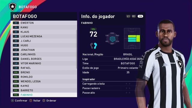 Botafogo atualizado temporada 2022 PES 2021 смотреть онлайн