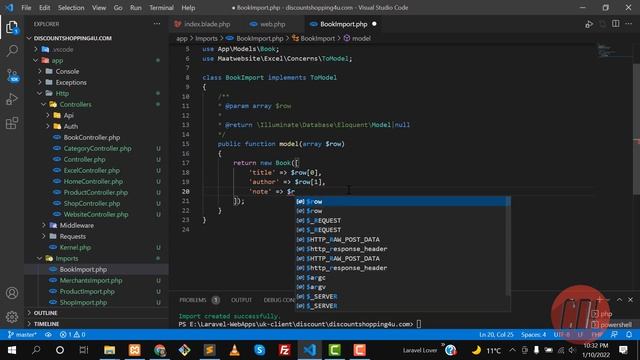 (01) Part-1 Laravel Excel Library | Upload Excel files in Laravel | Maatwebsite | Maatwebsite Excel смотреть онлайн