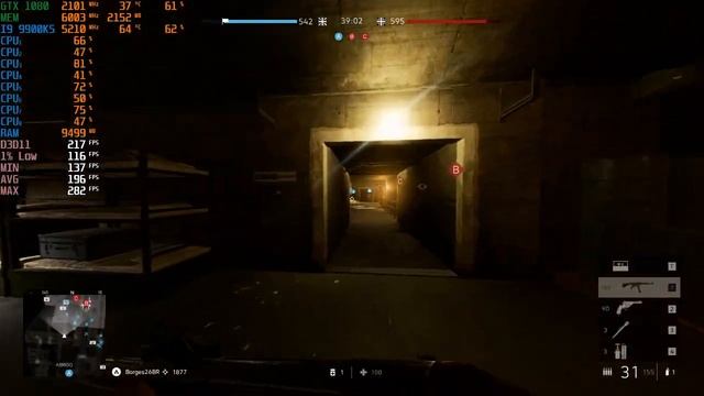 BFV - Operação Subterrânea - LOW 720P - I9 9900KS 5.2GHZ - TEST FPS CPU смотреть онлайн