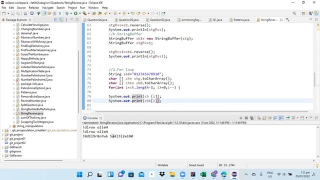 JAVA Çalışmaları-1 String Reverse смотреть онлайн