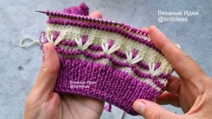 ТАКУЮ КРАСОТУ СВЯЖЕТ КАЖДЫЙ ??Двухцветный узор спицами!