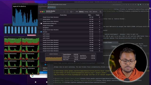 MacBook Pro M1 Pro Developer's ULTIMATE Stress Test - Chrome, Android, XCode, VS Code, Flutter смотреть онлайн