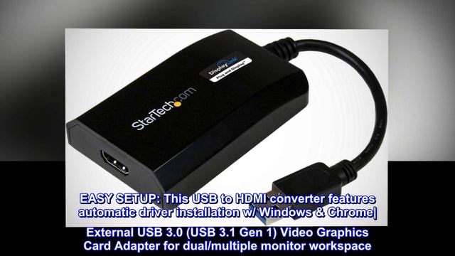 StarTech.com USB 3.0 to HDMI Adapter - DisplayLink Certified - 1080p (1920x1200) - USB Type-A смотреть онлайн