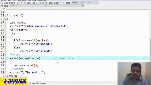 Exception classes in C++ and User-defined Exceptions смотреть онлайн