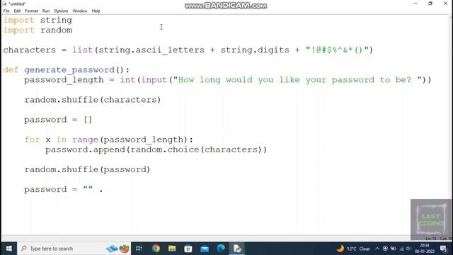 Create Random Password Generator using Python | Random Playz | смотреть онлайн