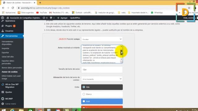 Colocar Aviso de COOKIES en TÚ WEB WordPress GRATIS ! смотреть онлайн