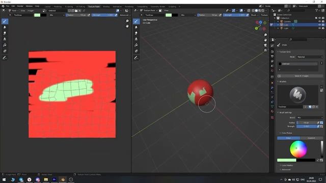 Уроки Blender. Texture Painting. Рисуем помидорку. смотреть онлайн
