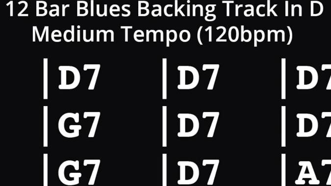 Минус для гитары Блюз Ре Мажор Шаффл 120bpm D Major Blues 12 тактовый квадрат