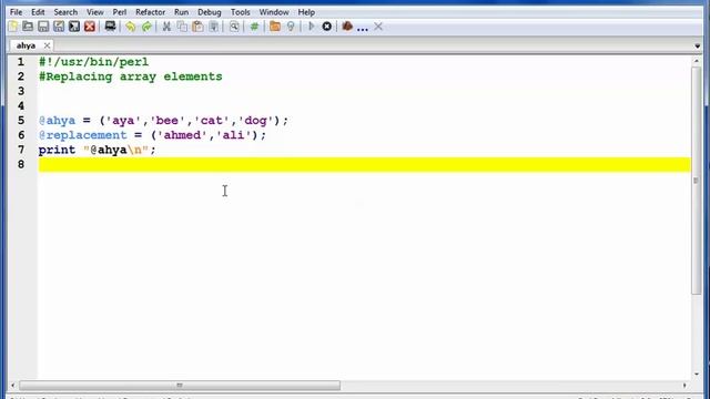 perl tutorial NO 10 Replacing array elements смотреть онлайн