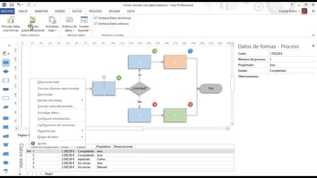 07 - ¿Cómo vincular con datos externos en Visio? смотреть онлайн