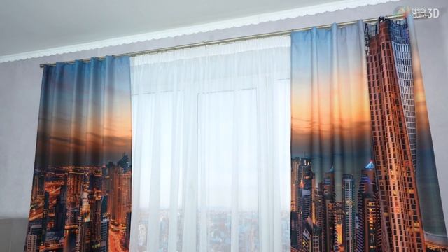 3D Фотошторы «Ночной Дубай» смотреть онлайн