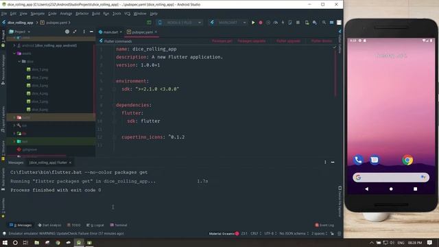 Part 3:Flutter Beginners Tutorial Apps - Dice Rolling App using flutter смотреть онлайн