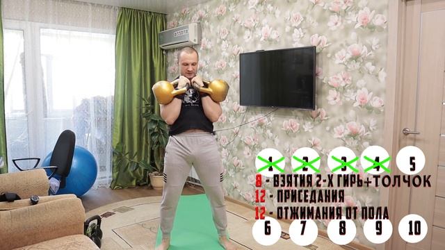 Функциональная тренировка на развитие выносливости. Кроссфит тренировка дома. Комплекс десяти круго смотреть онлайн