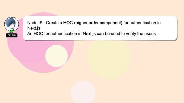 NodeJS : Create a HOC (higher order component) for authentication in Next.js смотреть онлайн