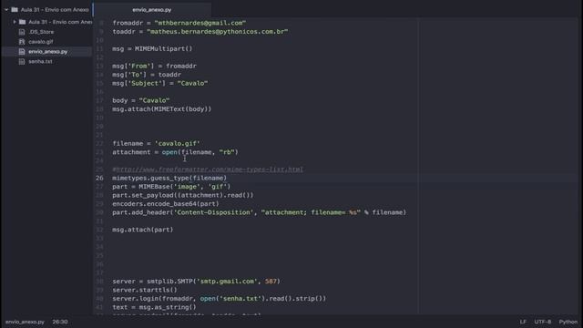 Pythonicos - Aula 31 - Envio com Anexo смотреть онлайн