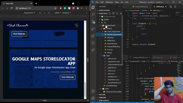 Let's Build a Personal Portfolio Website | Work Section #6 / working with GitHub api смотреть онлайн