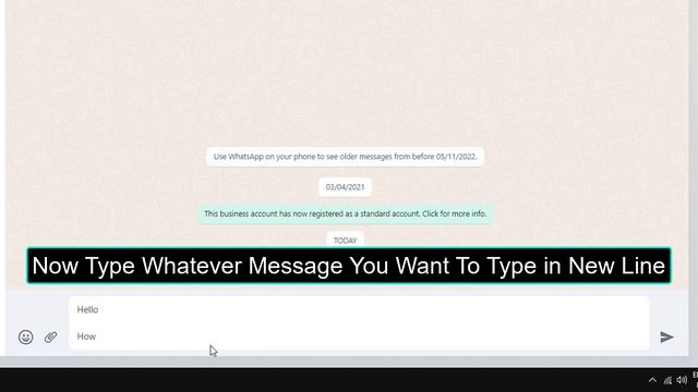 How To Type New Or Next Line In WhatsApp Web - WhatsApp Desktop Or WhatsApp Web Enter New Line