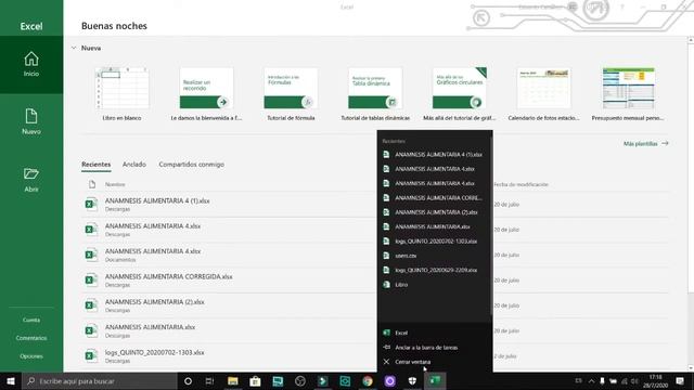 01 curso de Excel 2019 Modos de iniciar y cerrar смотреть онлайн