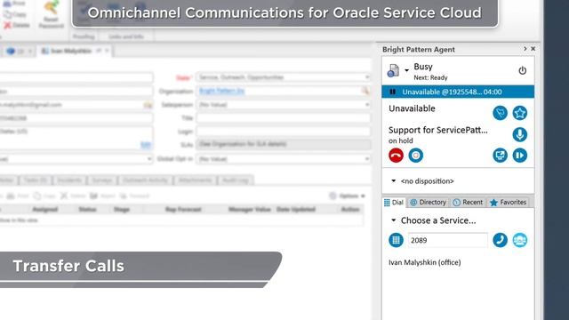 Bright Pattern Omnichannel Communication for Oracle Service Cloud - Call Center Software смотреть онлайн