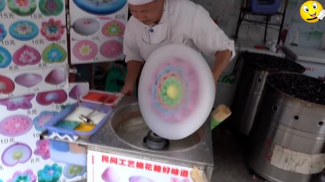 Сладкий цветок из сахарной ваты смотреть онлайн