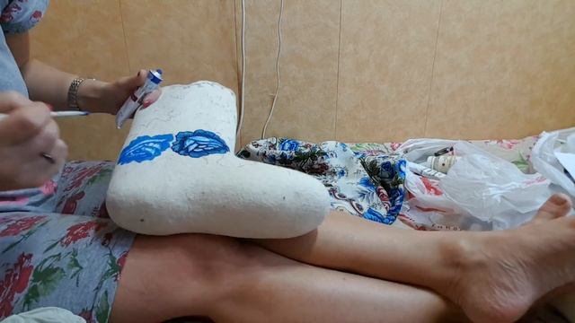 Роспись валенок акриловыми красками смотреть онлайн