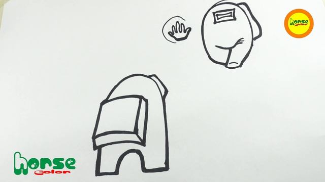 Draw so cute animals - Cute AMONG US with 99 IMPOSTORS Drawing for Kids #102 | HorseColor смотреть онлайн