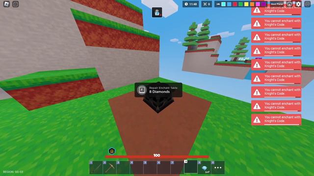 trying to fix the enchant table with knights code смотреть онлайн