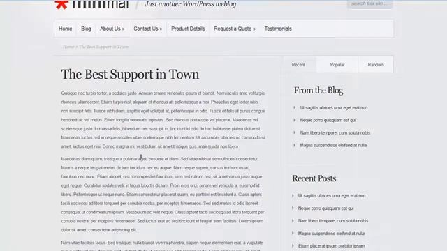 Minimal WordPress Theme смотреть онлайн