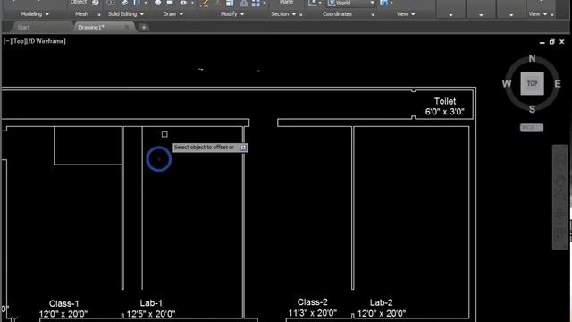 How to Create complete 2D floor Plan - 6 (Typical Office Plan) for beginners with all commands смотреть онлайн