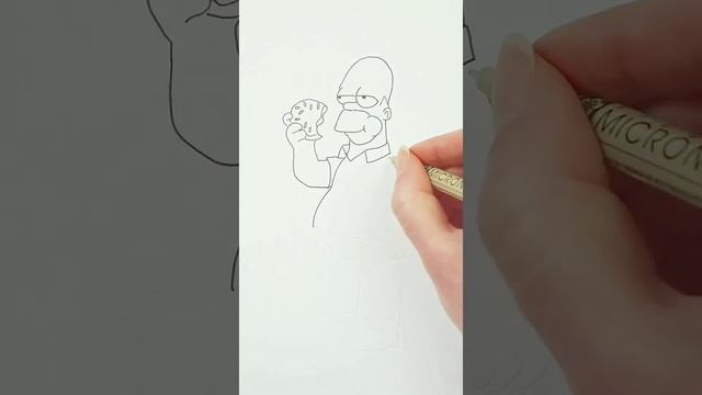 Гомер Симпсон Как нарисовать маркерами смотреть онлайн