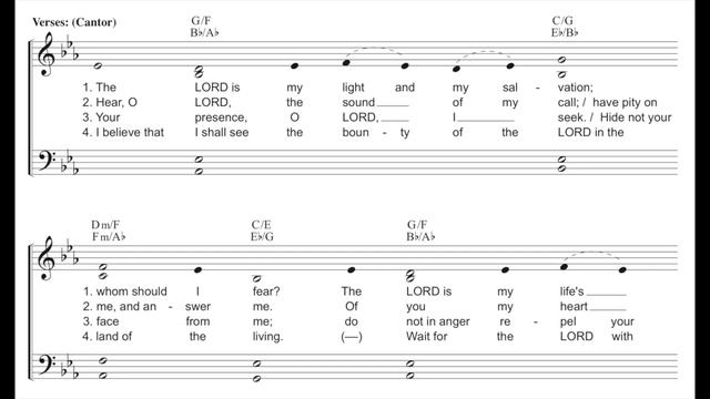 24 The Lord is my light - Psalm 27:1, 7-8, 8-9, 13-14 - Second Sunday of Lent смотреть онлайн