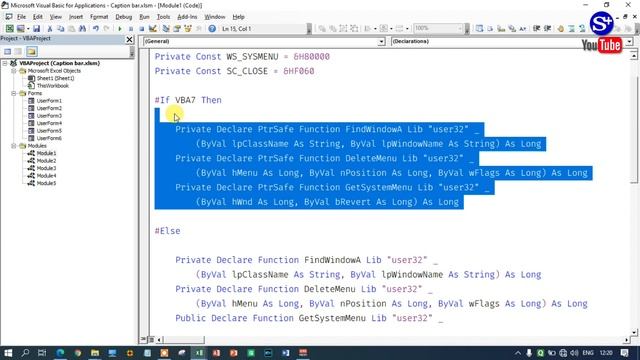 Some Of Possibilities Of UserForm Caption Bar Or Title Bar (VBA)