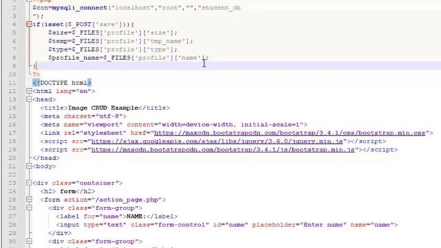 How To Upload Image In PHP Tutorial Image CRUD Operation part-1 смотреть онлайн