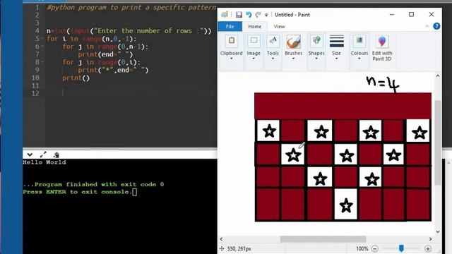 Python Program to Print Inverted Full Pyramid Pattern || Tamil смотреть онлайн