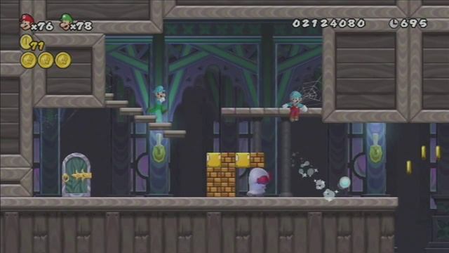 Another Super Mario Bros. Wii - 100% Co-op Walkthrough Part 11 смотреть онлайн
