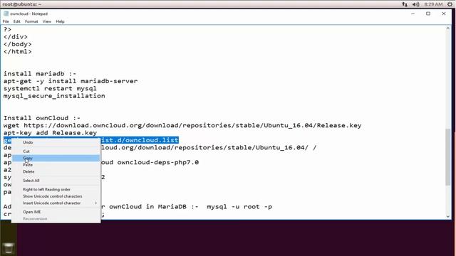 OwnCloud Setup in ubuntu 16.4 смотреть онлайн