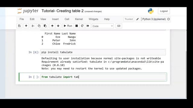 Python( Using pandas DataFrame to create a Table) смотреть онлайн